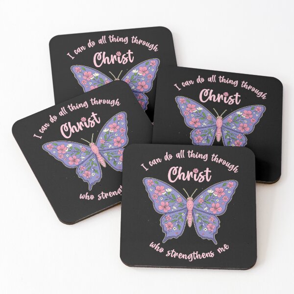 Item preview, I Can Do All Things Through Christ Chinoiserie Butterfly designed and sold by SelmaBonnie.