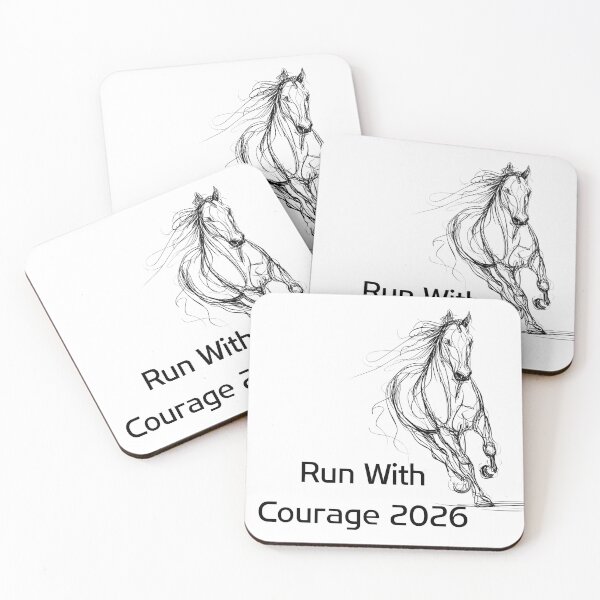 Item preview, Sketch horse illustration with Ride Courage 2026 text designed and sold by DadGenX.
