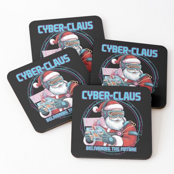 Item preview, Cyber Claus Futuristic Tech Santa Illustration designed and sold by SoulenCify.