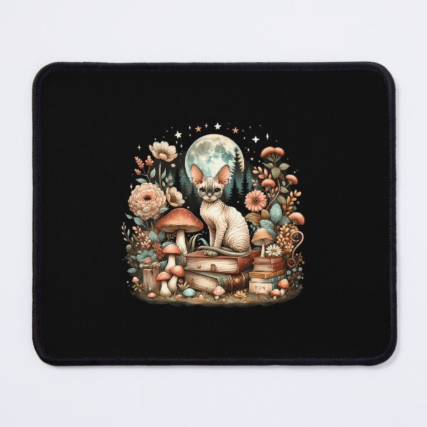 Item preview, Cute Mushroom Cottagecore Aesthetic Devon Rex Cat For designed and sold by PatriciaKelsey.