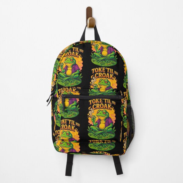 Item preview, Toke Til You Croak Funny Weed Smoking Frog 420 Stoner designed and sold by AlyceLynne.
