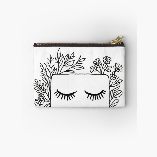Item preview, Sleepy Laptop – Cute Cozy Minimal Line Art Sticker designed and sold by MissSparklesAI.