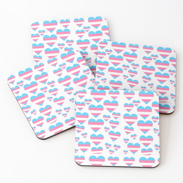 Item preview, Trans Flag Hearts designed and sold by RainbowRebelsCo.