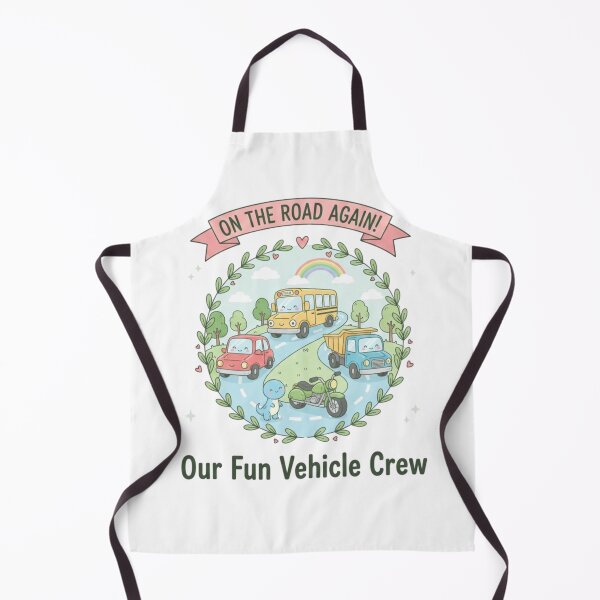 Item preview, Cute Vehicle Crew – On The Road Again | Kawaii Cars, Bus & Trucks Illustration designed and sold by Sksticker991.