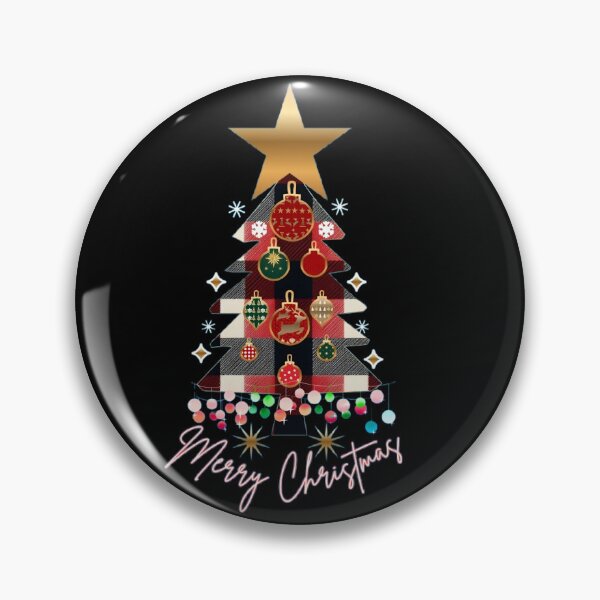 Item preview, Merry Christmas Tree Illustration – Cozy Plaid Holiday Art designed and sold by HopeAndHustle.