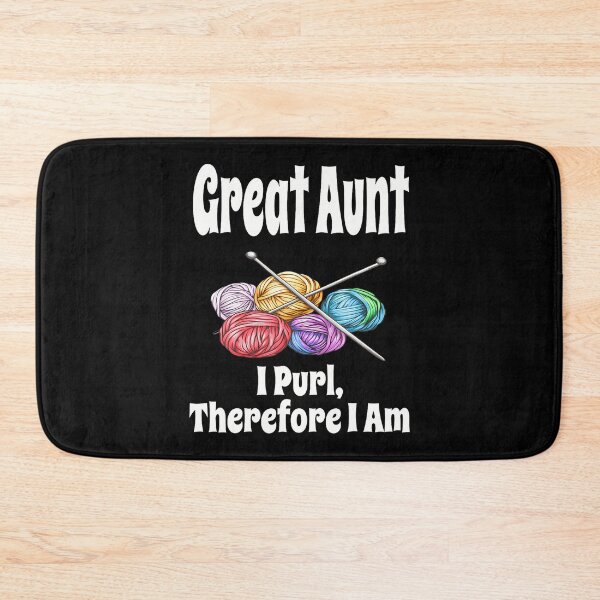 Item preview, Funny Great Aunt I Purl Therefore I Am Knitting Crochet Yarn designed and sold by JosephineEdith1.