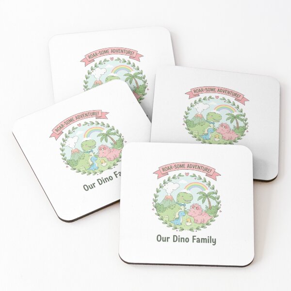 Item preview, Cute Dino Family – Roar-some Adventure | Kawaii Dinosaur Illustration designed and sold by Sksticker991.