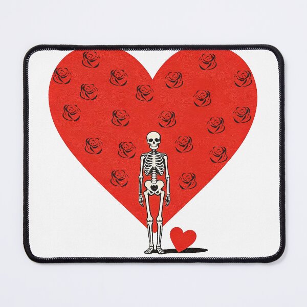 Item preview, Eternal Flame: Skull Beneath Rose-Filled Heart designed and sold by PrintStichCo.