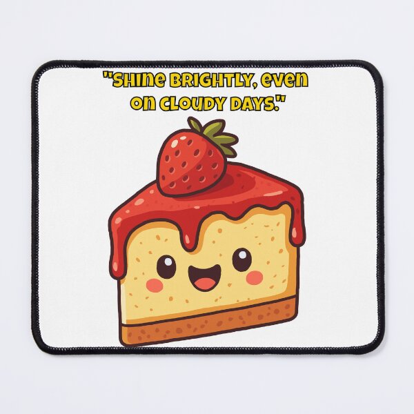 Item preview, Shine Brightly Cheesecake – Cute Kawaii Strawberry Dessert Motivation designed and sold by Latitude 1°N.