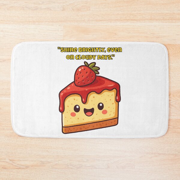 Item preview, Shine Brightly Cheesecake – Cute Kawaii Strawberry Dessert Motivation designed and sold by Latitude 1°N.