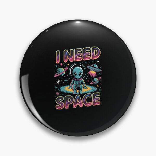 Item preview, I Need Space Funny Alien Astronaut Retro Planet designed and sold by AlyceLynne.