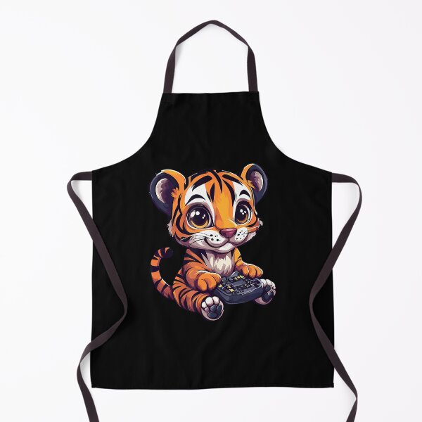 Item preview, Cute Tiger Playing Video Games Fun designed and sold by SelmaBonnie.