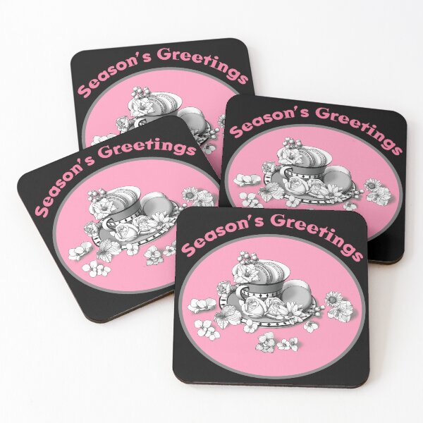 Item preview, Season's Greetings with delightful Flowers and Sweet Macarons  designed and sold by cremedecolor.