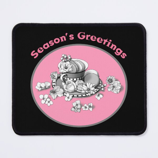 Item preview, Season's Greetings with delightful Flowers and Sweet Macarons designed and sold by cremedecolor.