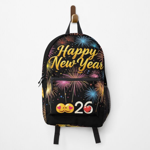 Item preview, Happy New Year 2026 Fireworks – Vibrant Colorful Celebration on Black Background designed and sold by PixelVibe782.