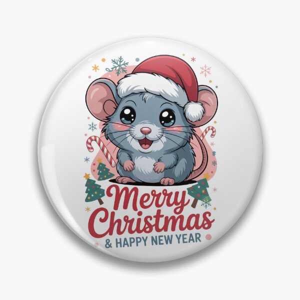 Item preview, Christmas happy new year Shrew  T-Shirt – Kawaii Holiday Mouse Design, Funny Winter Animal Tee, Cute Xmas Gift Idea for Kids & Adults designed and sold by kaka8888.