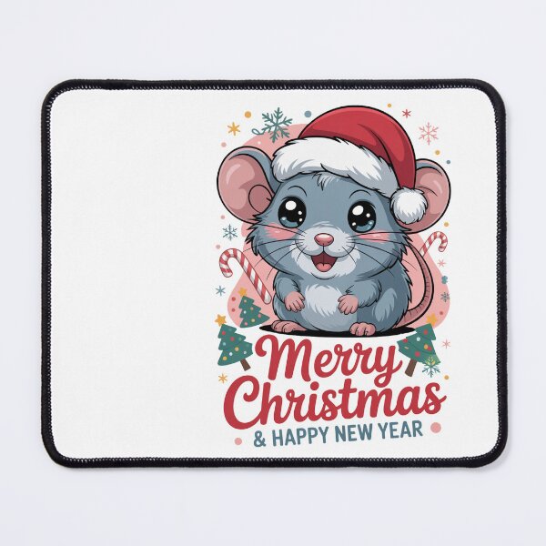 Item preview, Christmas happy new year Shrew T-Shirt – Kawaii Holiday Mouse Design, Funny Winter Animal Tee, Cute Xmas Gift Idea for Kids & Adults designed and sold by kaka8888.