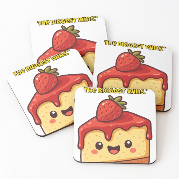 Item preview, Small Steps, Big Wins – Cute Kawaii Strawberry Cheesecake Motivation designed and sold by Latitude 1°N.