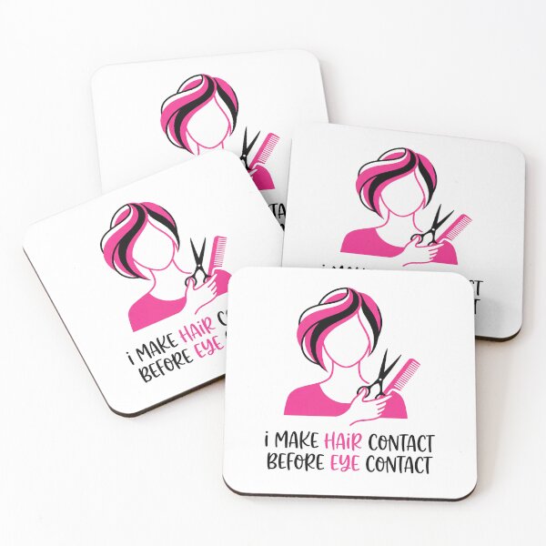 Item preview, I MAKE HAIR CONTACT BEFORE EYE CONTACT - hairstylist, barber design on designed and sold by GagShots.