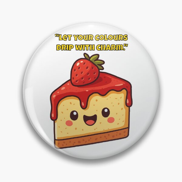 Item preview, Let Your Colours Drip with Charm – Cute Kawaii Strawberry Cheesecake Art designed and sold by Latitude 1°N.