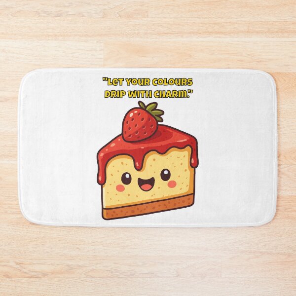 Item preview, Let Your Colours Drip with Charm – Cute Kawaii Strawberry Cheesecake Art designed and sold by Latitude 1°N.
