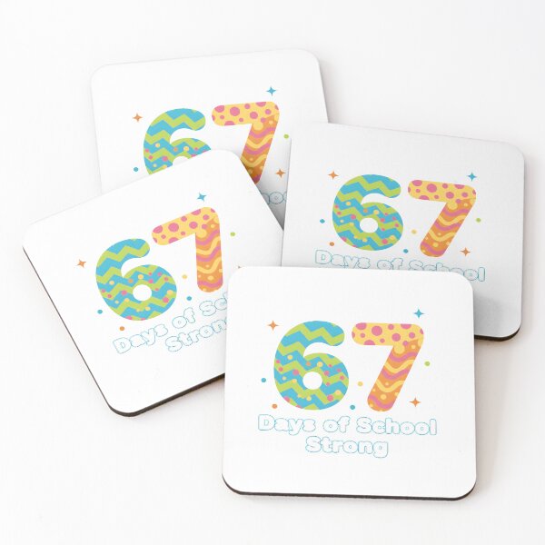 Item preview, 67 Days of School Strong – Colorful Fun Teacher & Student Milestone Design designed and sold by drchzak.