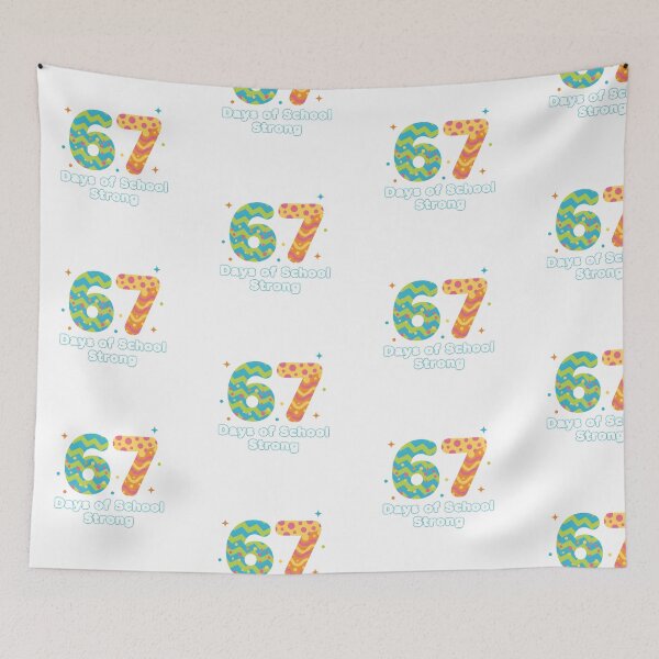 Item preview, 67 Days of School Strong – Colorful Fun Teacher & Student Milestone Design designed and sold by drchzak.