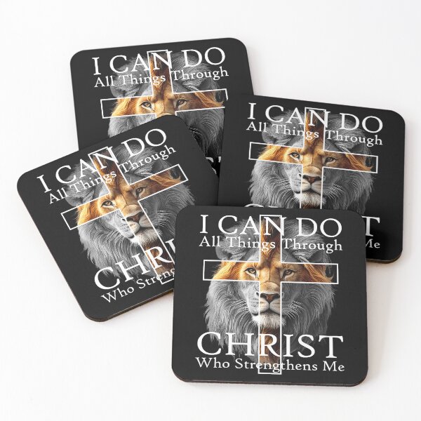 Item preview, I Can Do All Things Through Christ Who Strengthens Me Lion designed and sold by SelmaBonnie.