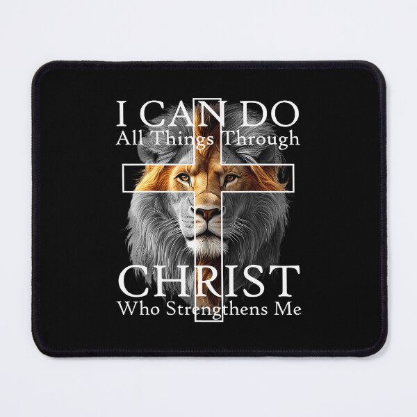 Item preview, I Can Do All Things Through Christ Who Strengthens Me Lion designed and sold by SelmaBonnie.