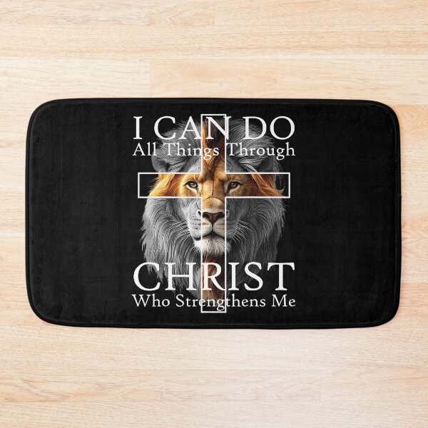 Item preview, I Can Do All Things Through Christ Who Strengthens Me Lion designed and sold by SelmaBonnie.