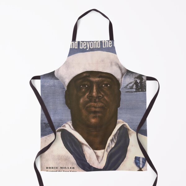Item preview, World War II Poster | Dorie Miller Heroic Sailor Art | Navy Cross | Pearl Harbor Tribute | David Stone Martin | Historical Print designed and sold by artofuniverse.
