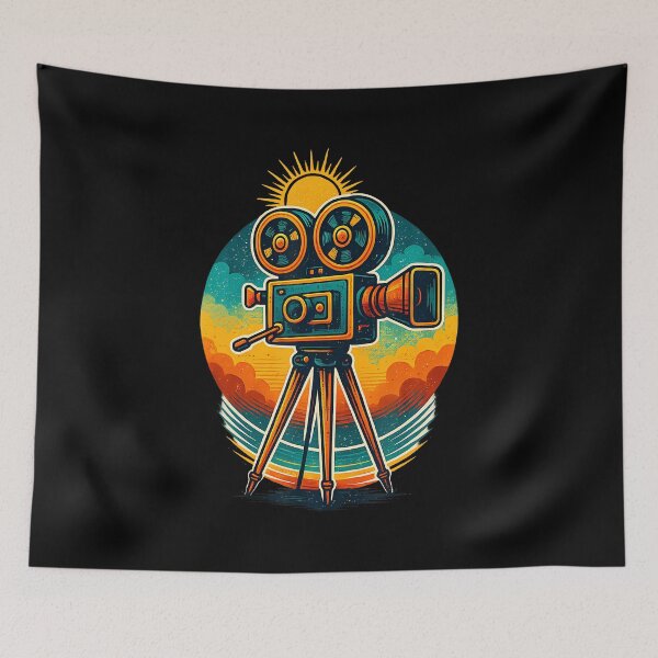 Item preview, Retro Movie Camera Vintage Film Art Cinephile Style designed and sold by DeannaAntoin.