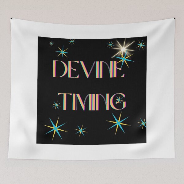Item preview, Devine Timing - Black Background Glowing Gold Design designed and sold by Extremeallie.