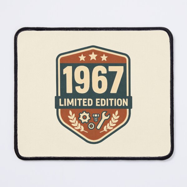 Item preview, 1967 Limited Edition Vintage Badge with Mechanical Icons and Laurel Motif designed and sold by SplashTastic.