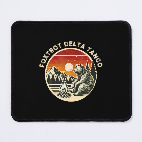 Item preview, Retro Resist Bear Camping Hiking Foxtrots Deltas Tangos designed and sold by DeannaAntoin.