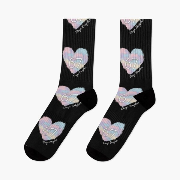Item preview, 67 Days Brighter – Soft Pastel Heart Teacher & Student Milestone Design designed and sold by drchzak.
