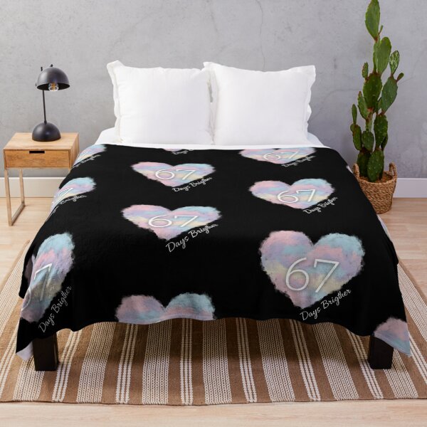 Item preview, 67 Days Brighter – Soft Pastel Heart Teacher & Student Milestone Design designed and sold by drchzak.