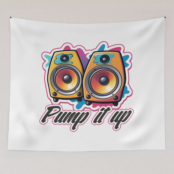 Item preview, Pump It Up – Colorful Speaker Art with Music Energy Vibes designed and sold by JaaGo PopLab.