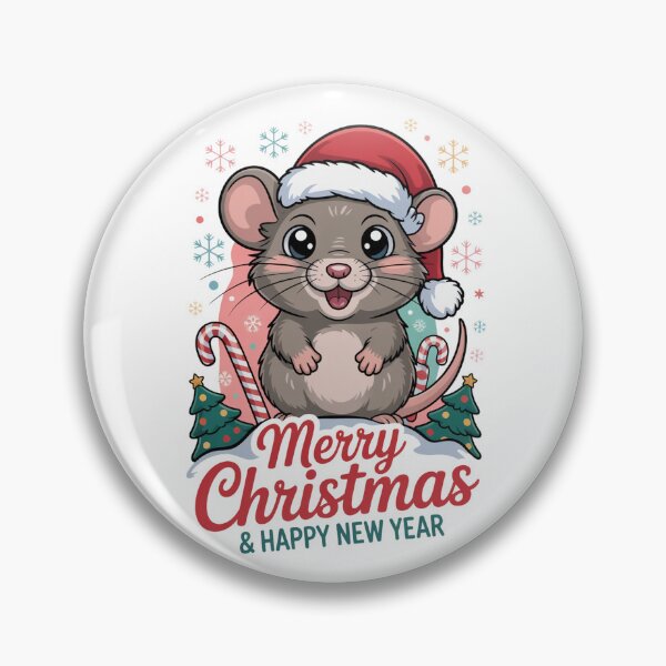 Item preview, Christmas happy new year Shrew  T-Shirt – Kawaii Holiday Mouse Design, Funny Winter Animal Tee, Cute Xmas Gift Idea for Kids & Adults designed and sold by kaka8888.