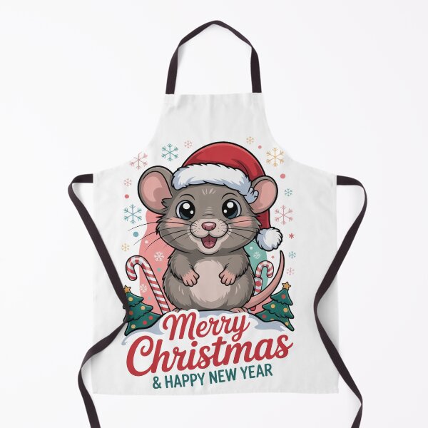 Item preview, Christmas happy new year Shrew T-Shirt – Kawaii Holiday Mouse Design, Funny Winter Animal Tee, Cute Xmas Gift Idea for Kids & Adults designed and sold by kaka8888.