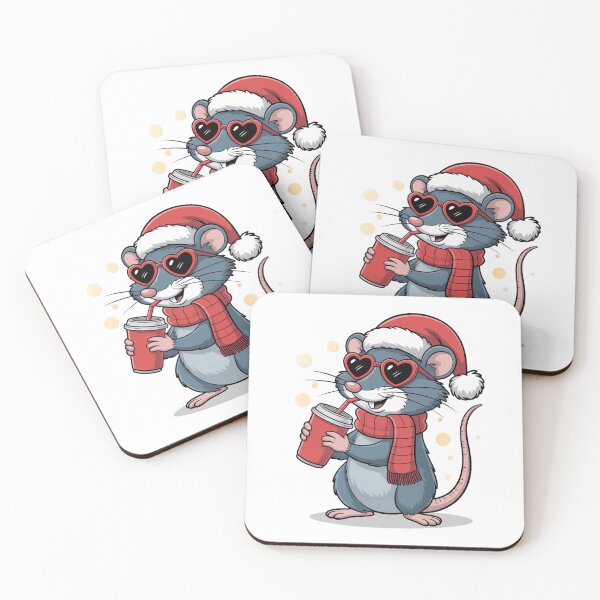 Item preview, Christmas happy new year Shrew  T-Shirt – Kawaii Holiday Mouse Design, Funny Winter Animal Tee, Cute Xmas Gift Idea for Kids & Adults designed and sold by kaka8888.