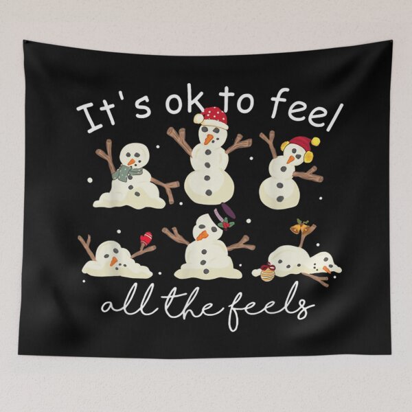 Item preview, Melting Snowman Quote Its Ok To Feel All The Feels designed and sold by AnsadoWinu.