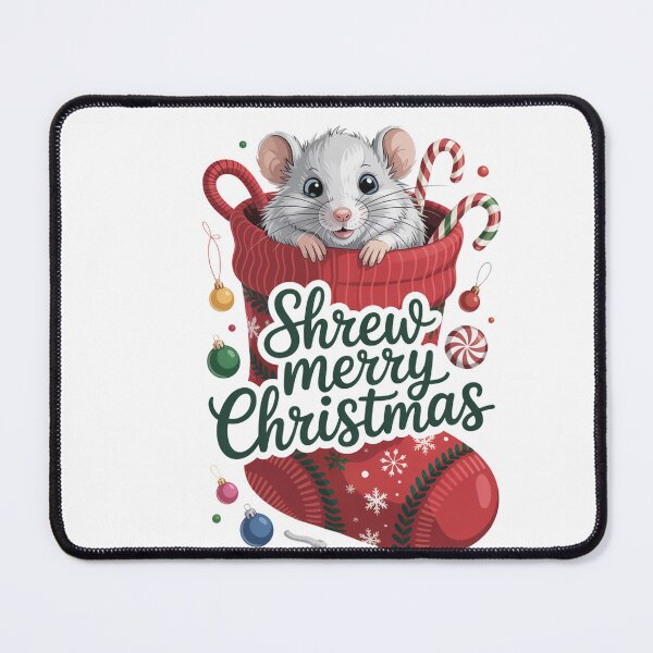 Item preview, Christmas happy new year Shrew T-Shirt – Kawaii Holiday Mouse Design, Funny Winter Animal Tee, Cute Xmas Gift Idea for Kids & Adults designed and sold by kaka8888.