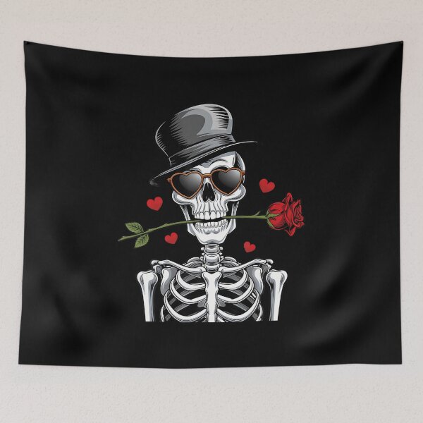Item preview, Let Me Be Your Valentine's Day Skull And Roses - Horror designed and sold by DoraBlanche.