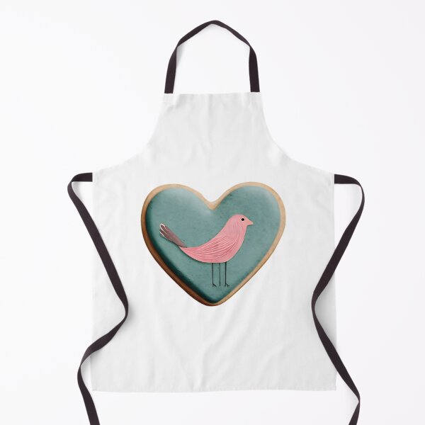 Item preview, Pink Bird on Teal Heart Cookie designed and sold by Teecha45.