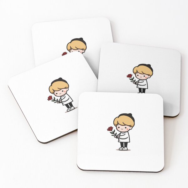 Item preview, Cute chibi boy holding red rose sweet cartoon illustration adorable valentine love gift art designed and sold by Mimoshi ⭐⭐⭐⭐⭐.