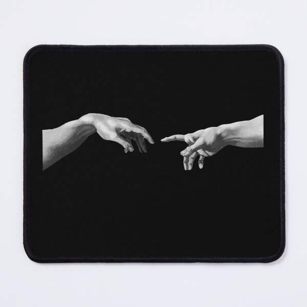 Item preview, Creation of Adam Hands: Minimalist Black and White Fine Art Painting Detail, Renaissance History Aesthetic designed and sold by HimBoo.