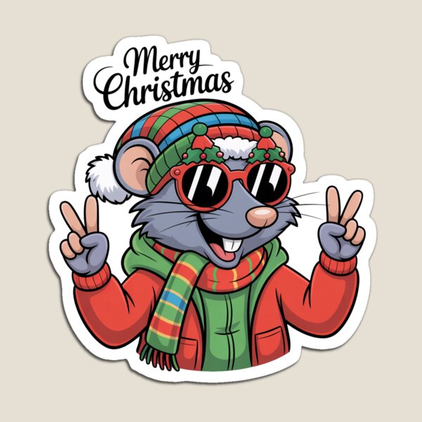 Item preview, Christmas happy new year Shrew  T-Shirt – Kawaii Holiday Mouse Design, Funny Winter Animal Tee, Cute Xmas Gift Idea for Kids & Adults designed and sold by kaka8888.