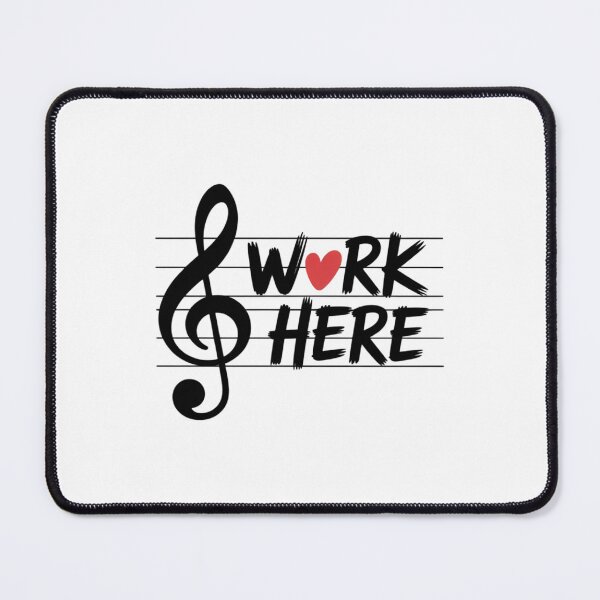Item preview, I Work Here Music Staff Pun Fun Teacher Choir Band Director designed and sold by Rotasiin.