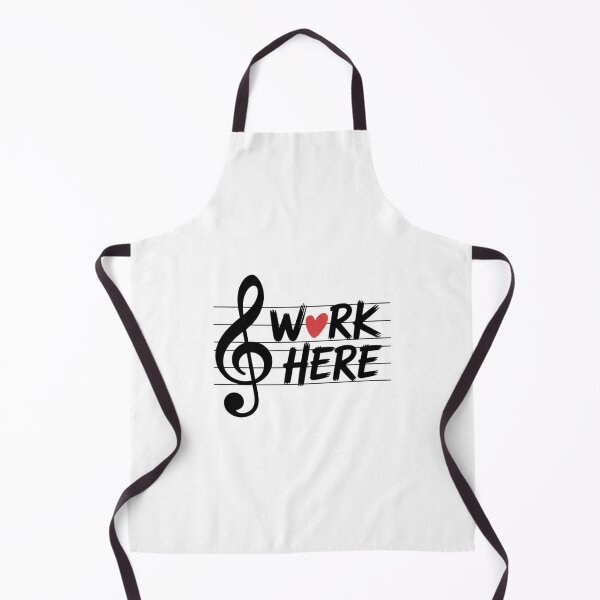 Item preview, I Work Here Music Staff Pun Fun Teacher Choir Band Director designed and sold by Rotasiin.